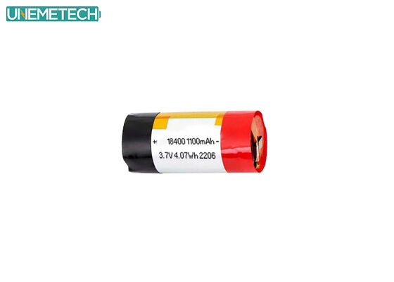 Kualitas  3A Discharge Cylindrical Lithium Polymer Battery 18400 3.7V 1100mAh for E-Cigarettes pabrik