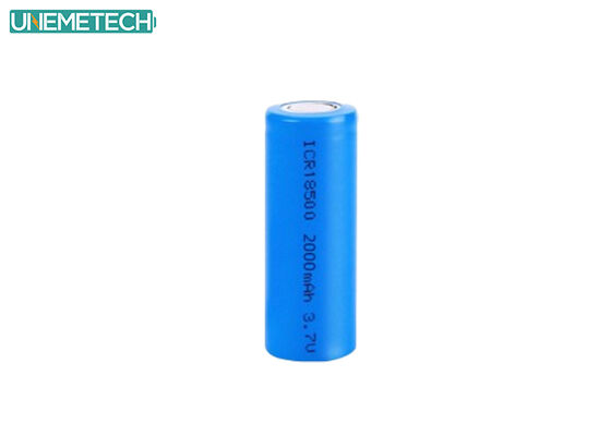 Kualitas  18500 3.7V 2000mAh High Capacity Cylindrical Lithium Ion Battery for Power Tools pabrik