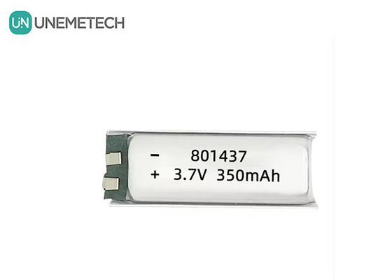 801437 3A Baterai Polimer Rate Tinggi 3.7v 350mah Baterai Lipo Untuk Perangkat Elektronik IoT