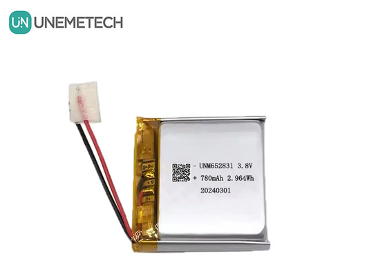 4.35V Baterai Li-ion Tegangan Tinggi 682531 780mAh 3.8V Baterai Perangkat Wearable CE Disetujui