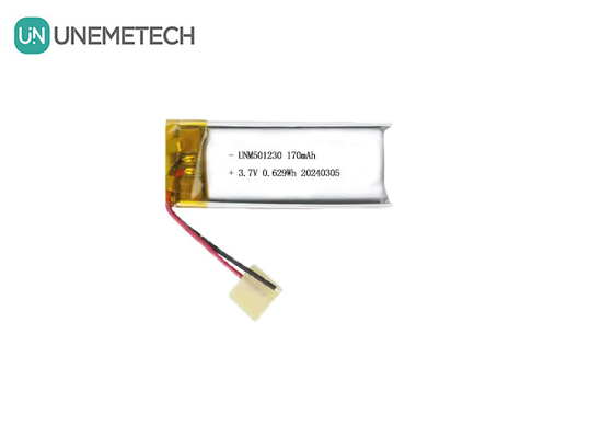 Baterai Lithium Polymer yang dapat diisi ulang 501230 3.7V 170mAh Baterai Li-polymer untuk headphone nirkabel