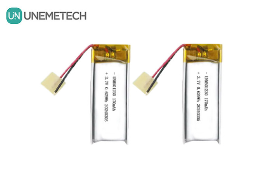 Baterai Lithium Polymer yang dapat diisi ulang 501230 3.7V 170mAh Baterai Li-polymer untuk headphone nirkabel
