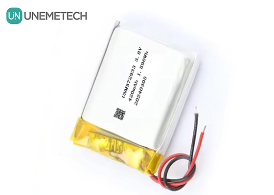 Baterai Lipo Tegangan Tinggi 3.8V 420mAh 372933 4.35V Baterai Lithium Untuk Jam Tangan Pintar