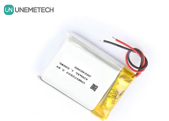 Baterai Lipo Tegangan Tinggi 3.8V 420mAh 372933 4.35V Baterai Lithium Untuk Jam Tangan Pintar