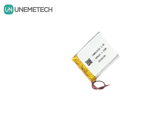 Custom 3.8V 400mAh Lithium Ion Battery Pack 622526 Untuk Jam Tangan Cerdas