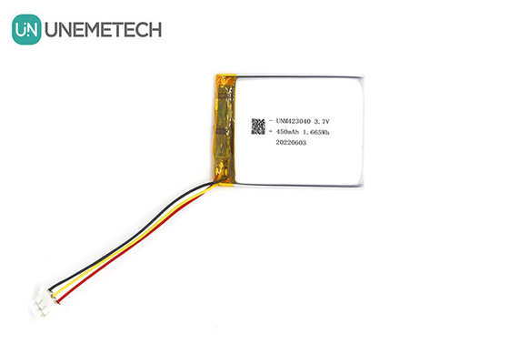 3.7V 450mAh Baterai Lithium Ion Polimer Terisi ulang 423040 untuk Produk Digital 3C