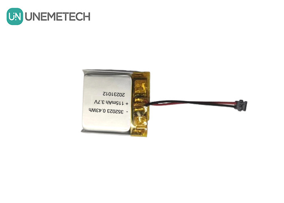 Grosir Baterai Lipo isi ulang 352023 3.7V 115mAh Baterai Li-ion Polimer untuk GPS Tracker