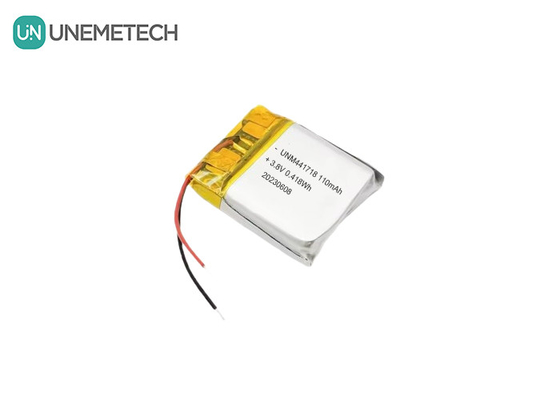 3.8V 441718 Baterai Litium Ion Polimer Tegangan Tinggi 110mAh untuk Gelang Medis