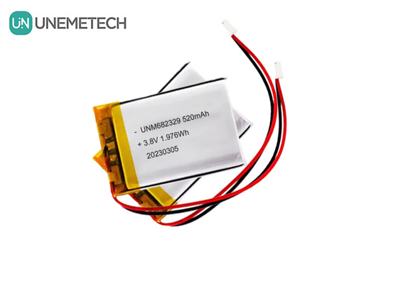 CE 4.35V Baterai Lithium Tegangan Tinggi 682329 520mAh 3.8V Baterai Li-ion isi ulang