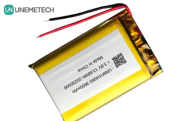 UNEMETECH 4.35V Baterai Lipo Tegangan Tinggi 104060 3.8V 3600mAh Baterai Lithium Ion Polymer