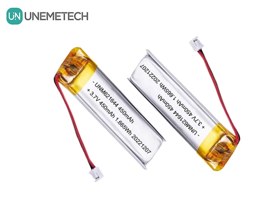 UNEMETECH 3.7V 450mAh Baterai Lipo yang dapat diisi ulang 621644 untuk Pena Elektronik