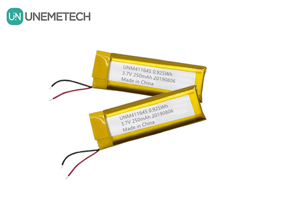 3.7V 250mAh Baterai Li-polimer 411645 / LiPo Baterai isi ulang Paket untuk Mesin POS