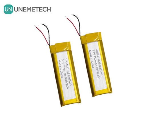 3.7V 250mAh Baterai Li-polimer 411645 / LiPo Baterai isi ulang Paket untuk Mesin POS