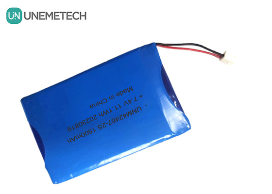 2 sel Li-polimer baterai 7.4V 1500mAh 2S Li-polimer baterai paket 424567 untuk alat kecantikan