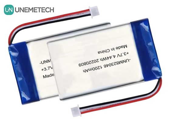Baterai Lithium Polymer yang dapat diisi ulang 3.7 V 1200mah 4.44 Wh 823046 Baterai Poch Polymer