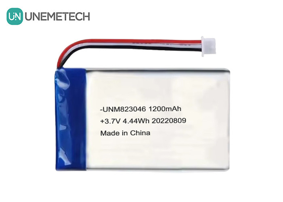 Baterai Lithium Polymer yang dapat diisi ulang 3.7 V 1200mah 4.44 Wh 823046 Baterai Poch Polymer