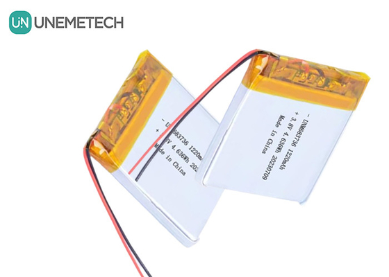 OEM 4.35V Baterai Lithium Polymer Tegangan Tinggi 1220mAh 683736 dengan Hidup Siklus Panjang