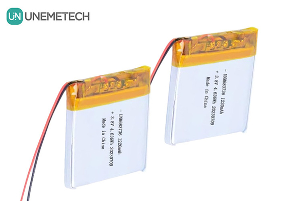 OEM 4.35V Baterai Lithium Polymer Tegangan Tinggi 1220mAh 683736 dengan Hidup Siklus Panjang