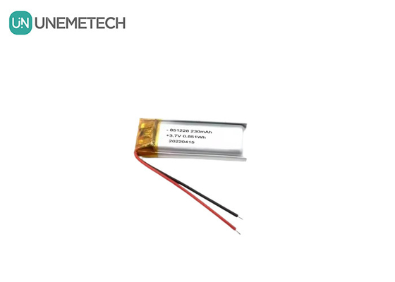 UNEMETECH 230mAh LiPo Baterai 3.7V Lithium Polymer Baterai 851228 untuk Remote Control Pen