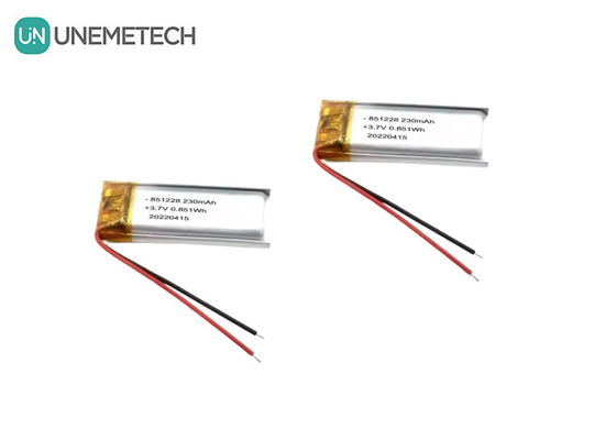 UNEMETECH 230mAh LiPo Baterai 3.7V Lithium Polymer Baterai 851228 untuk Remote Control Pen