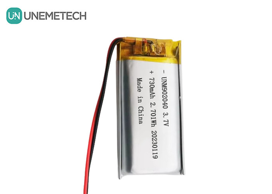 UL1642 Sertifikat Baterai Lipo isi ulang 902040 3.7V 730mAh untuk Perangkat Seluler