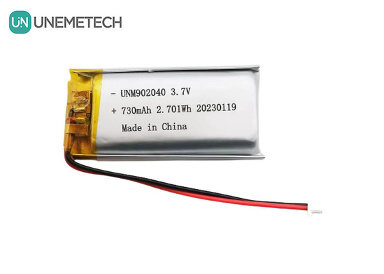 UL1642 Sertifikat Baterai Lipo isi ulang 902040 3.7V 730mAh untuk Perangkat Seluler
