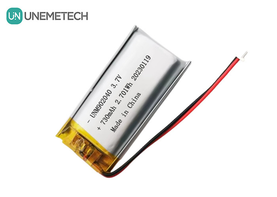 UL1642 Sertifikat Baterai Lipo isi ulang 902040 3.7V 730mAh untuk Perangkat Seluler