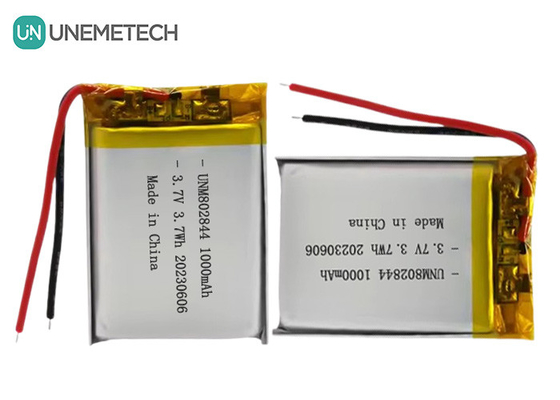 3.7V Baterai Li-ion isi ulang 1000mAh 802844 Baterai Li-polimer untuk peralatan rumah tangga kecil