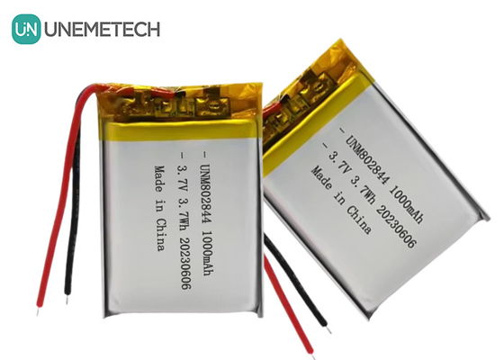 3.7V Baterai Li-ion isi ulang 1000mAh 802844 Baterai Li-polimer untuk peralatan rumah tangga kecil