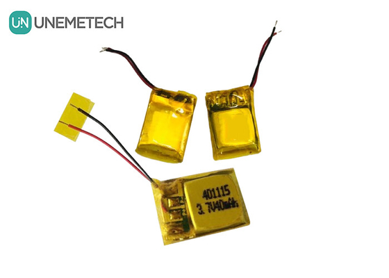 UNEMETECH 401115 Baterai Lithium Polimer Isi Ulang / 3.7V 40mAh Baterai Earphone