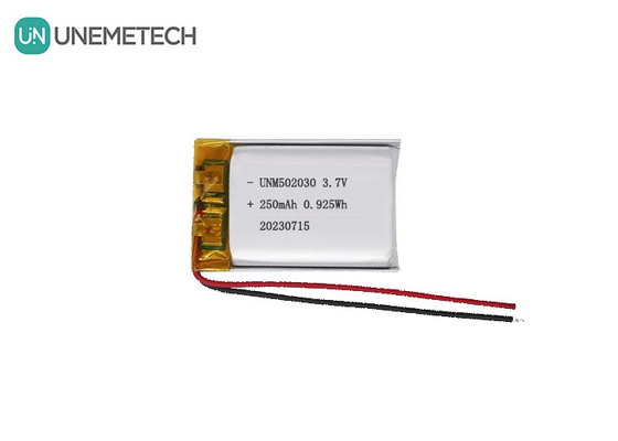 UNEMETECH 3.7V 250mAh Baterai Lithium Polymer Terisi Ulang 502030 untuk Perangkat Kecantikan