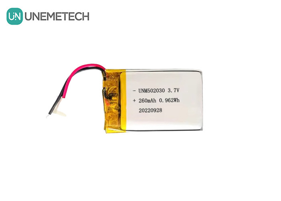 Baterai Lipo isi ulang 502030 / 3.7V 260mAh Baterai Lithium Polymer Custom kecil