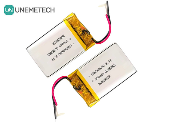 Baterai Lipo isi ulang 502030 / 3.7V 260mAh Baterai Lithium Polymer Custom kecil