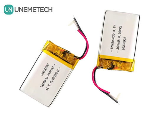 Baterai Lipo isi ulang 502030 / 3.7V 260mAh Baterai Lithium Polymer Custom kecil
