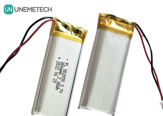 Baterai Litium Polimer Terisi Ulang 802050 3.7V 800mAh Baterai Li Poly untuk Lampu Panggilan