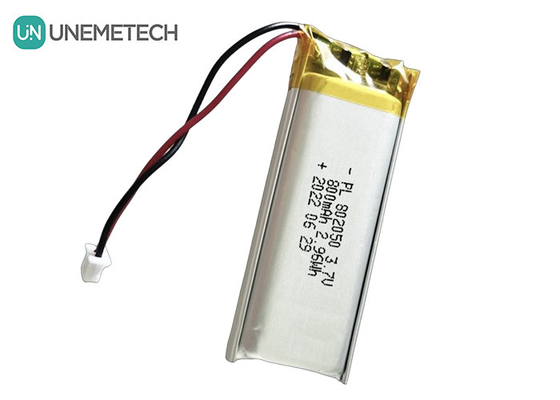 Baterai Litium Polimer Terisi Ulang 802050 3.7V 800mAh Baterai Li Poly untuk Lampu Panggilan