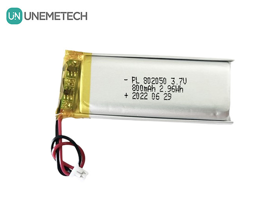 Baterai Litium Polimer Terisi Ulang 802050 3.7V 800mAh Baterai Li Poly untuk Lampu Panggilan