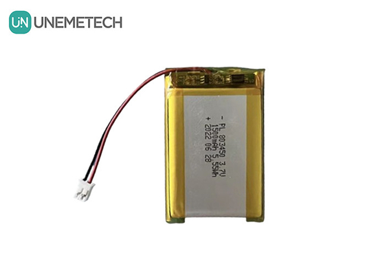 UNEMETECH 1.5A Baterai Li-polymer isi ulang 803450 / 3.7V 1500mAh Baterai Lithium Ion Polymer