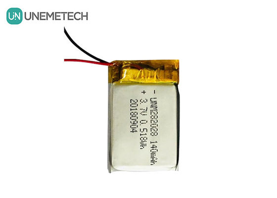 Baterai Lipo Self Discharge Low 282028 / 3.7V 140mAh Baterai Lithium Polymer untuk Perangkat Wearable