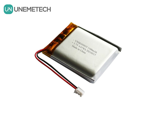1100mAh 3.7V Baterai LiPO yang dapat diisi ulang 103035 Li Po Battery Pack Untuk MP3 Audio Recorder