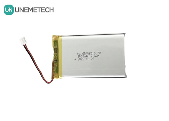 2000mAh 3.7V baterai lithium polimer isi ulang 654065 untuk mainan elektronik