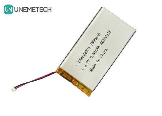 3.7V Baterai Lithium Ion Polimer 1850mAh 564074 untuk Peralatan Kecantikan Medis