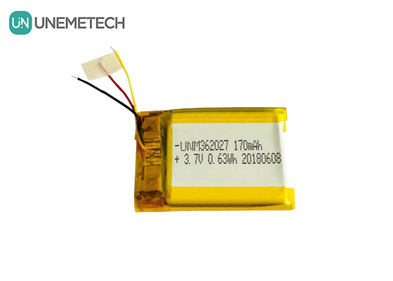 Perak 3.7V 170mAh Baterai Li-polyer Custom 362027 untuk Perangkat Medis Printer Portable