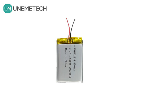 4.2V baterai lithium polimer isi ulang 602238 3.7V 450mAh untuk elektronik konsumen