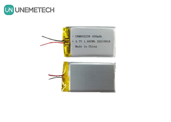 4.2V baterai lithium polimer isi ulang 602238 3.7V 450mAh untuk elektronik konsumen