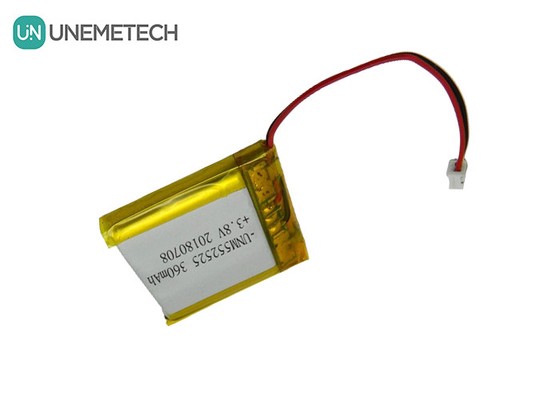 4.35V 360mAh Polimer Tegangan Tinggi Lithium Ion Baterai 552525 3.8V Untuk Perangkat Portable