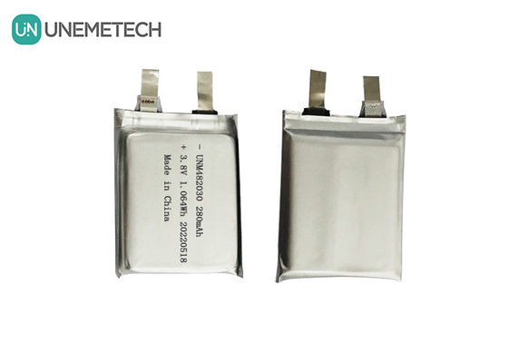 3.8V 280mAh Lipo Baterai 482030 4.35V Tegangan Tinggi Li-ion Polymer Baterai CE Disetujui