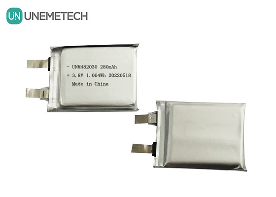 3.8V 280mAh Lipo Baterai 482030 4.35V Tegangan Tinggi Li-ion Polymer Baterai CE Disetujui