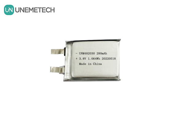 3.8V 280mAh Lipo Baterai 482030 4.35V Tegangan Tinggi Li-ion Polymer Baterai CE Disetujui