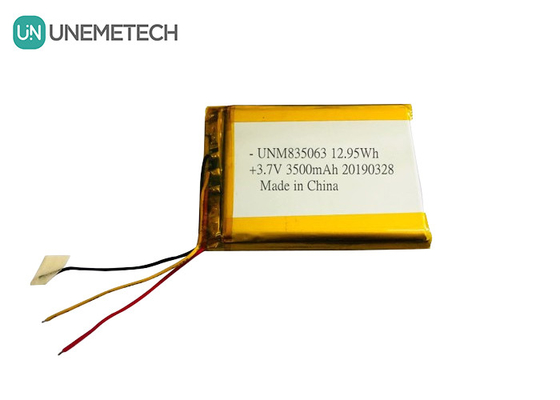 3.7V 3500mAh Baterai Lithium Polymer Besar 835063 untuk Peralatan Kecantikan Medis